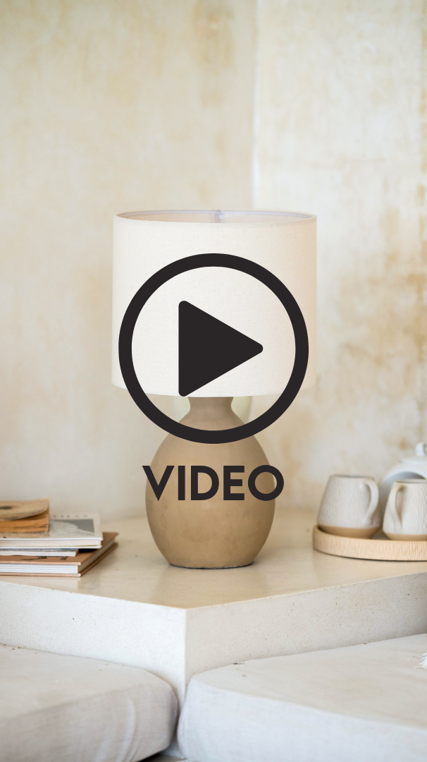 Load video: Aruna Ceramic Table Lamp