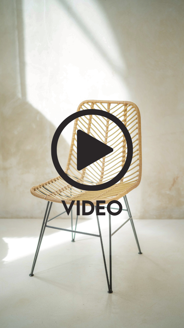 Load video: Canggu Rattan Dining Chair