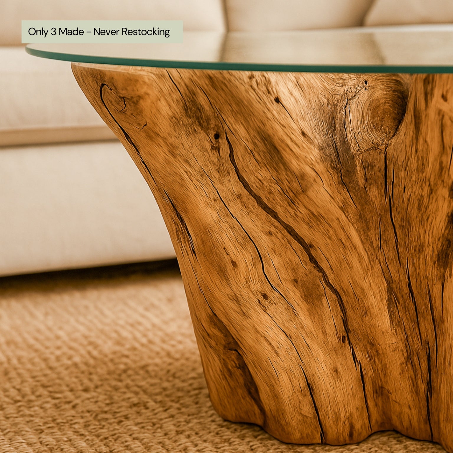 Asri Tree Trunk Coffee Table