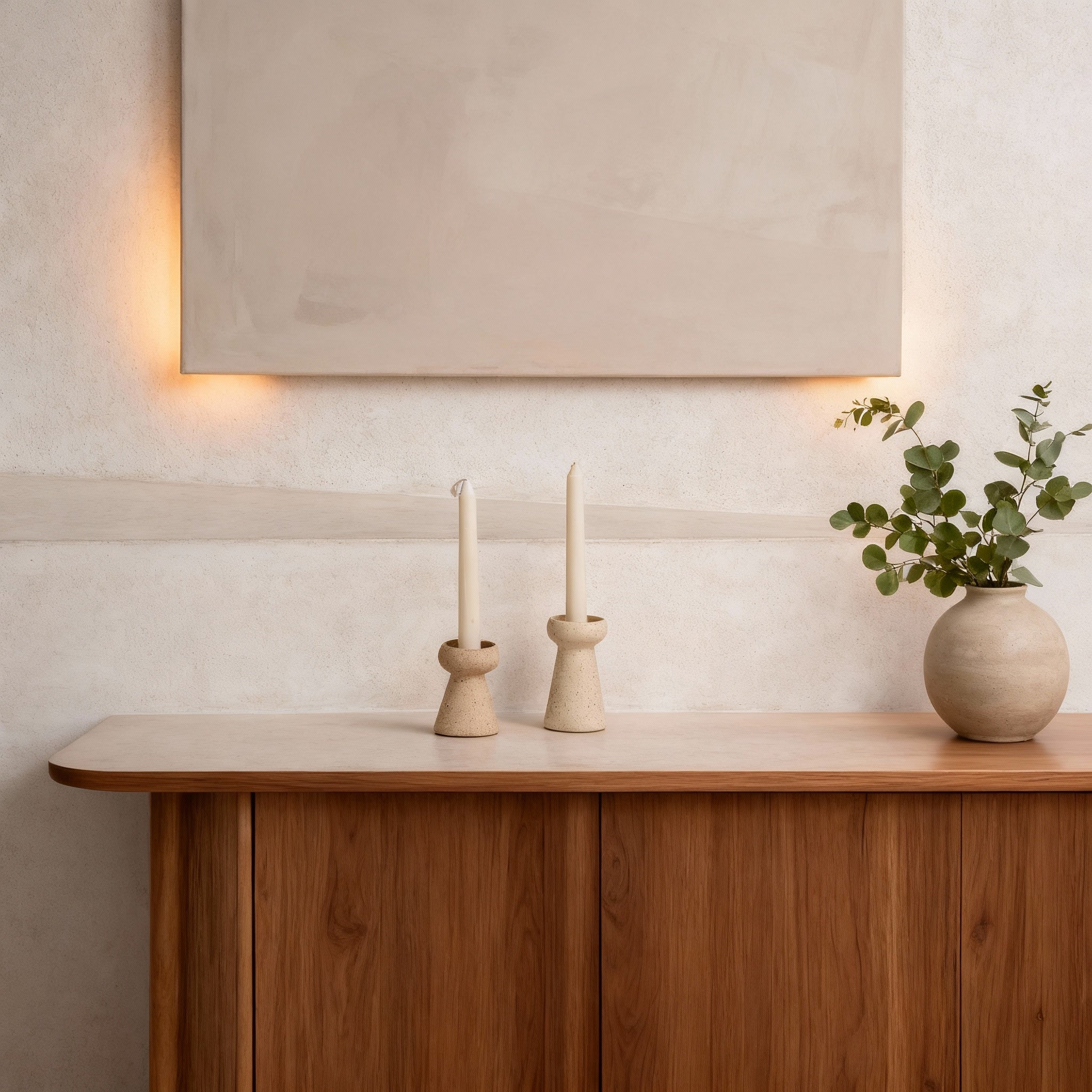 Tugu Ceramic Pillar Candle Holders