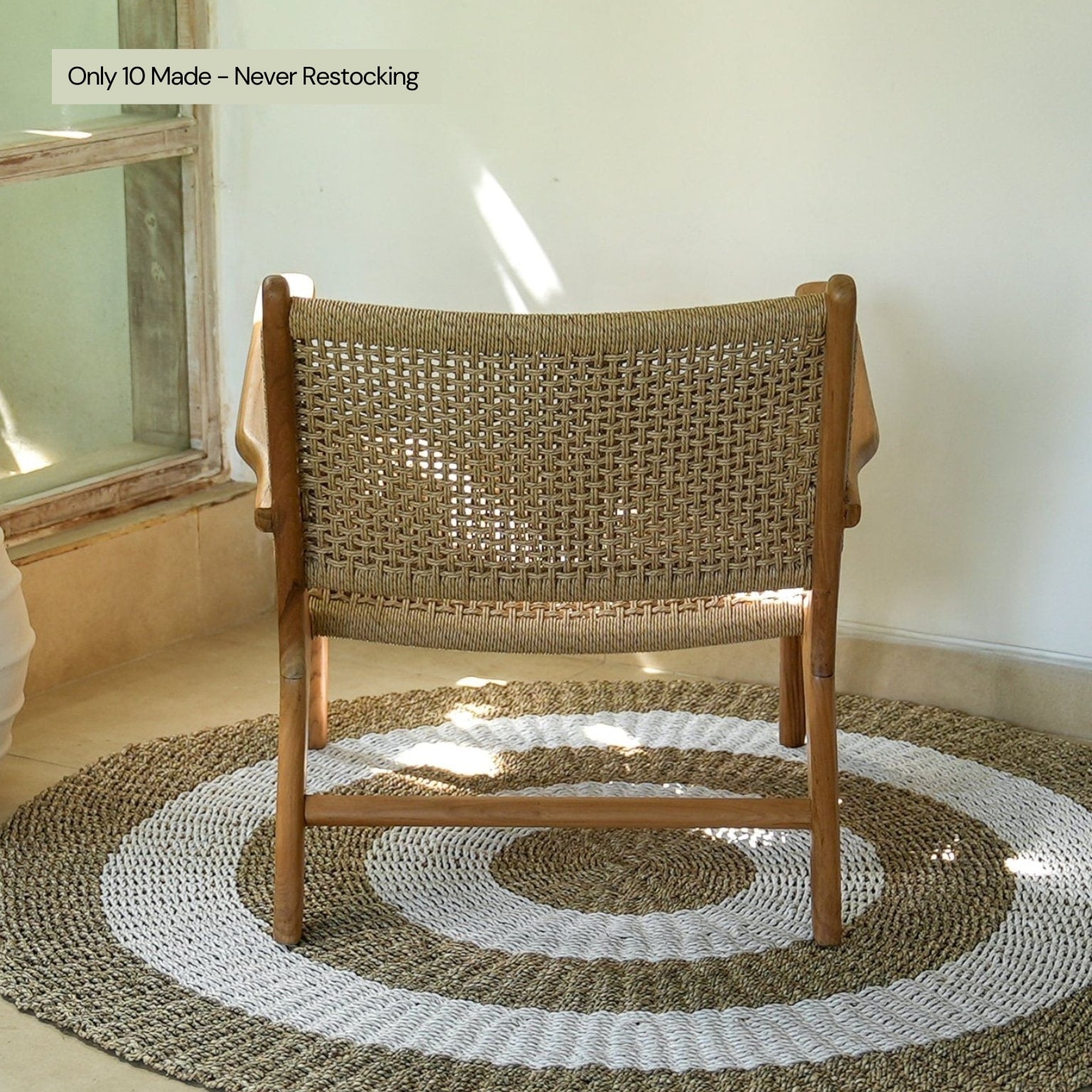 Zara Rattan Accent Chair With Armrest
